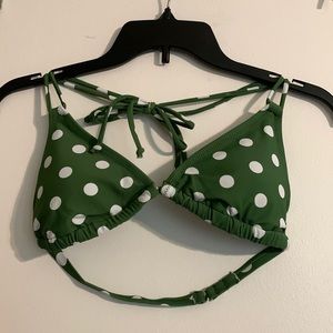 Cupshe- Green &White Polka Dot Thong Bikini